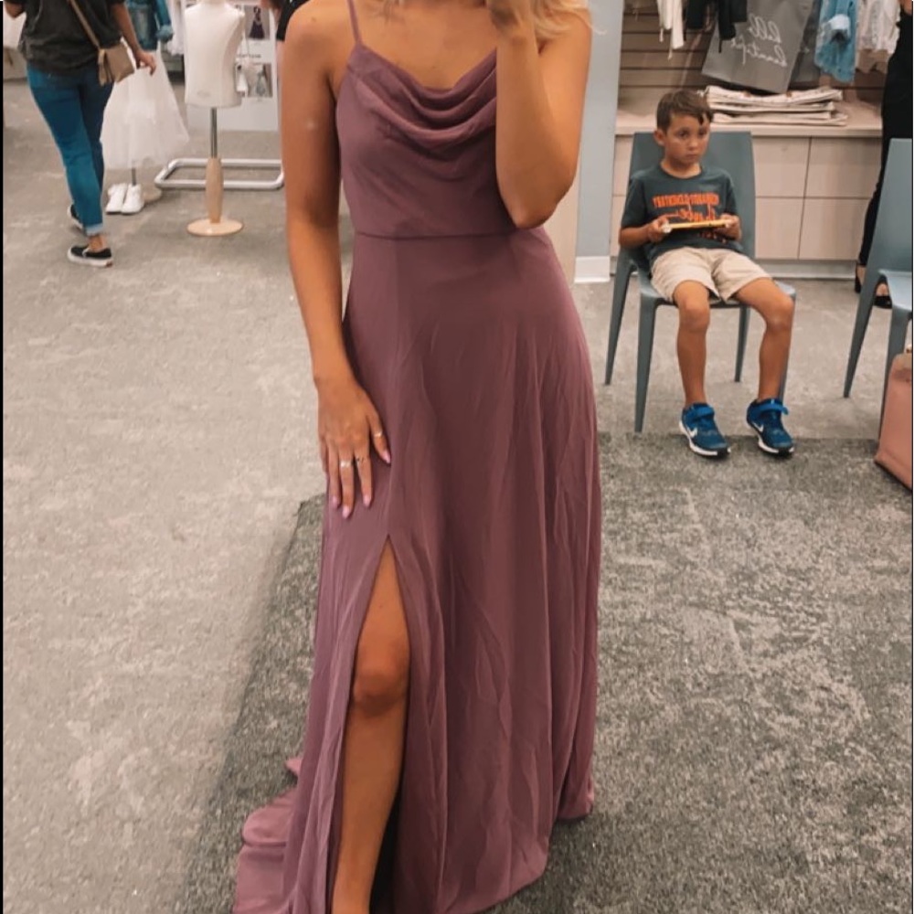 David’s bridal Long Slit Dress